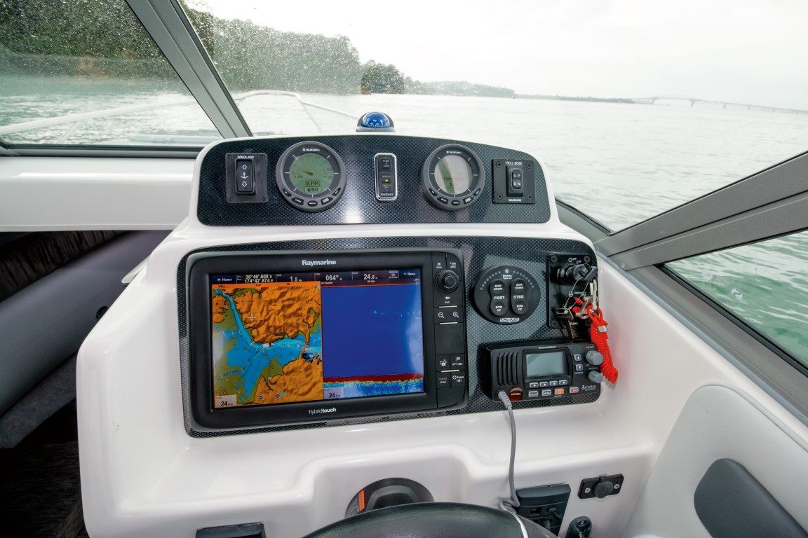 The big Raymarine screen is fantastic (Medium)