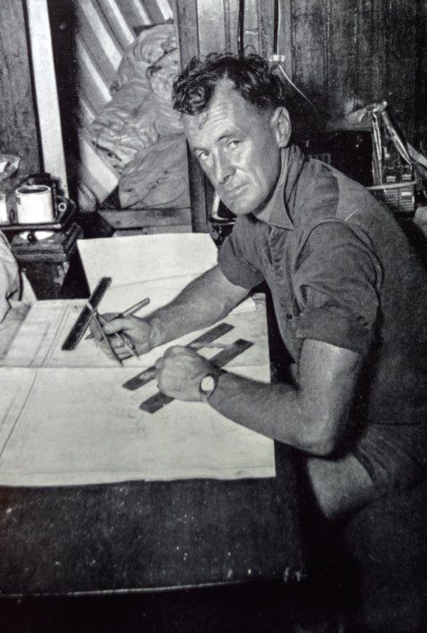 Adrian Hayter in the Cabin of Sheila II (Small)