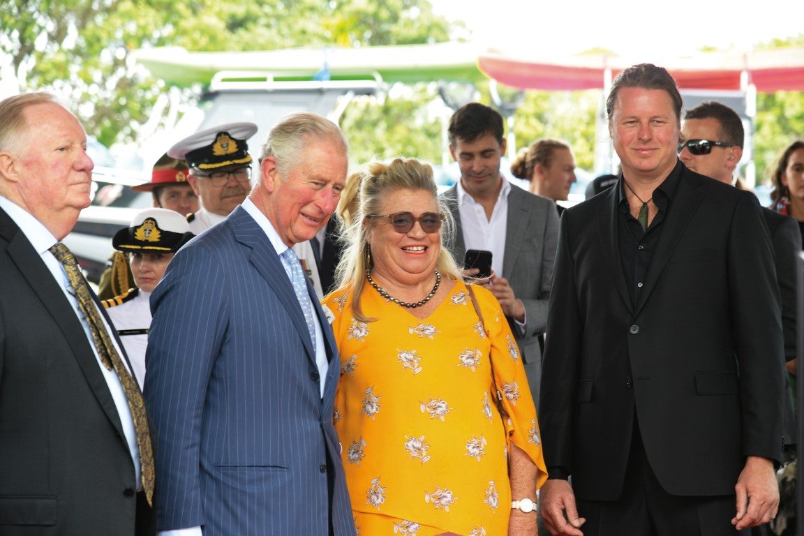 With then-Prince Charles.